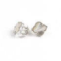 Срібні Сережки Van Cleef конюшина з перламутром Срібні Сережки Van Cleef конюшина з перламутром