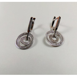 Сережки с фианитами Chanel