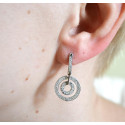Сережки с фианитами Chanel