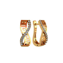 Сережки с фианитами Versace