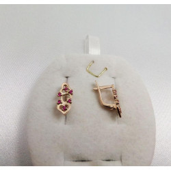 Сережки женские сердечки