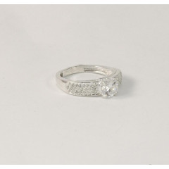 Кільце з цирконієм зі срібла