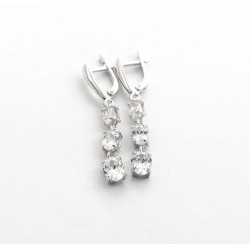 Серьги длинные из серебра