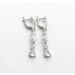 Сережки длинные из серебра