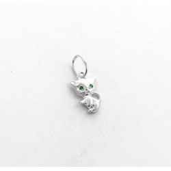 Серебряный Кулон котик