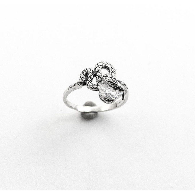 Срібне Кільце змія з каменем Срібне Кільце змія з каменем