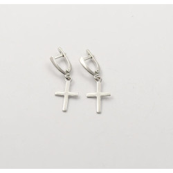 Серьги кресты из серебра