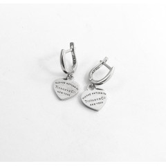 Срібні Сережки Tiffany серця