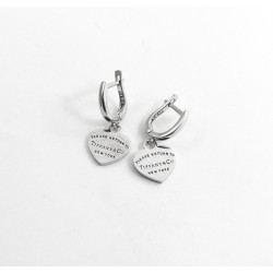 Серебряные Серьги Tiffany сердца