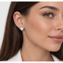 Серебряные Серьги Van Cleef клевер с перламутром Серебряные Серьги Van Cleef клевер с перламутром