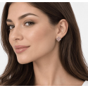 Серебряные Серьги Van Cleef с розовым перламутром родий Серебряные Серьги Van Cleef с розовым перламутром родий