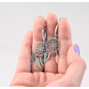 Серьги оберег ловец снов из серебра Серьги оберег ловец снов из серебра