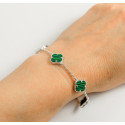 Браслет Van Cleef з малахітом із срібла