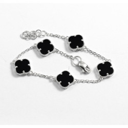 Браслет Van Cleef с ониксом из серебра
