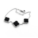 Срібний Браслет Van Cleef з оніксом Срібний Браслет Van Cleef з оніксом