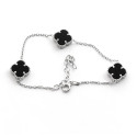 Срібний браслет Van Cleef з оніксом Срібний браслет Van Cleef з оніксом