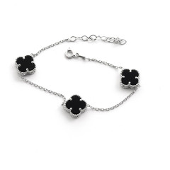 Срібний браслет Van Cleef з оніксом