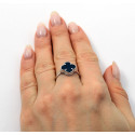 Срібна Каблучка Van Cleef з оніксом Срібна Каблучка Van Cleef з оніксом