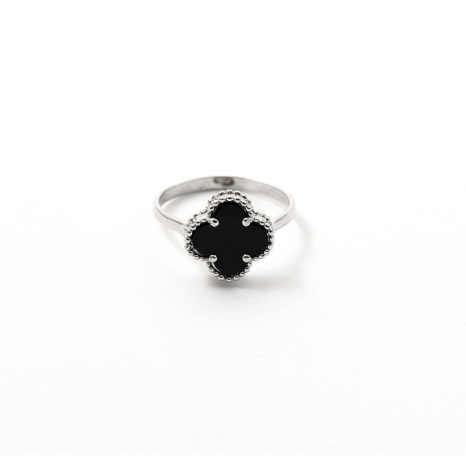Срібна Каблучка Van Cleef з оніксом Срібна Каблучка Van Cleef з оніксом