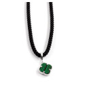 Срібний Підвіска Van Cleef конюшина з малахітом Срібний Підвіска Van Cleef конюшина з малахітом