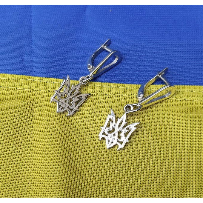Сережки з гербом України Сережки з гербом України