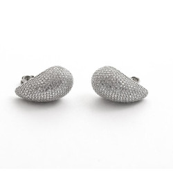 Серебряные Серьги боттега капли