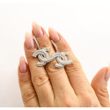 Серебряные серьги Chanel