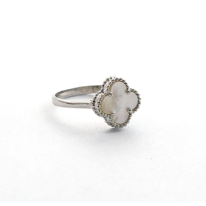 Срібна Каблучка Van Cleef з перламутром Срібна Каблучка Van Cleef з перламутром