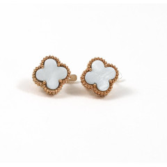 Золотые сережки Van Cleef с перламутром Золотые сережки Van Cleef с перламутром
