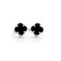Срібні Сережки Van Cleef з Оніксом Срібні Сережки Van Cleef з Оніксом