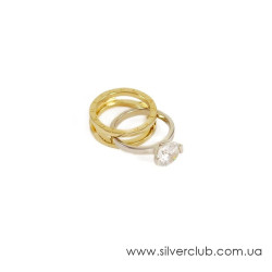 Золотое кольцо Bvlgari двойное