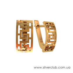 Versace серьги золотые