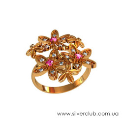 Кольцо большой цветок Кольцо большой цветок