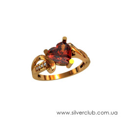 Серебряное кольцо сердечком Серебряное кольцо сердечком