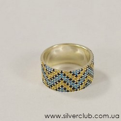 Кольцо вышиванка с камнями Кольцо вышиванка с камнями