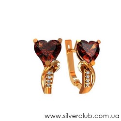 Сережки сердечки